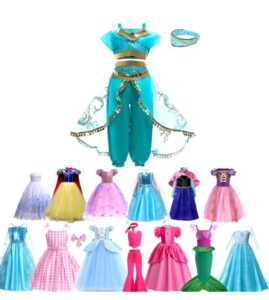 Girls Snow Queen Elsa Anna Kids Costumes For Girls 2024