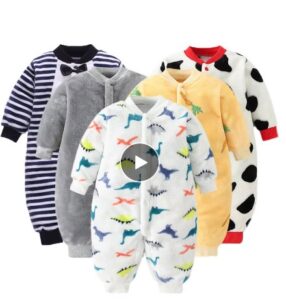 Boys Soft Flannel Bebe Romper Baby Clothes 0-18 Month