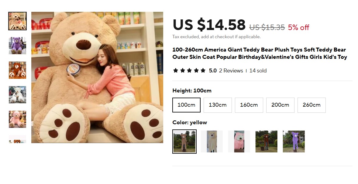 America Giant Teddy Bear