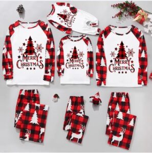 Christmas Family Matching Outfits Mom Dad Kids 2 Pieces