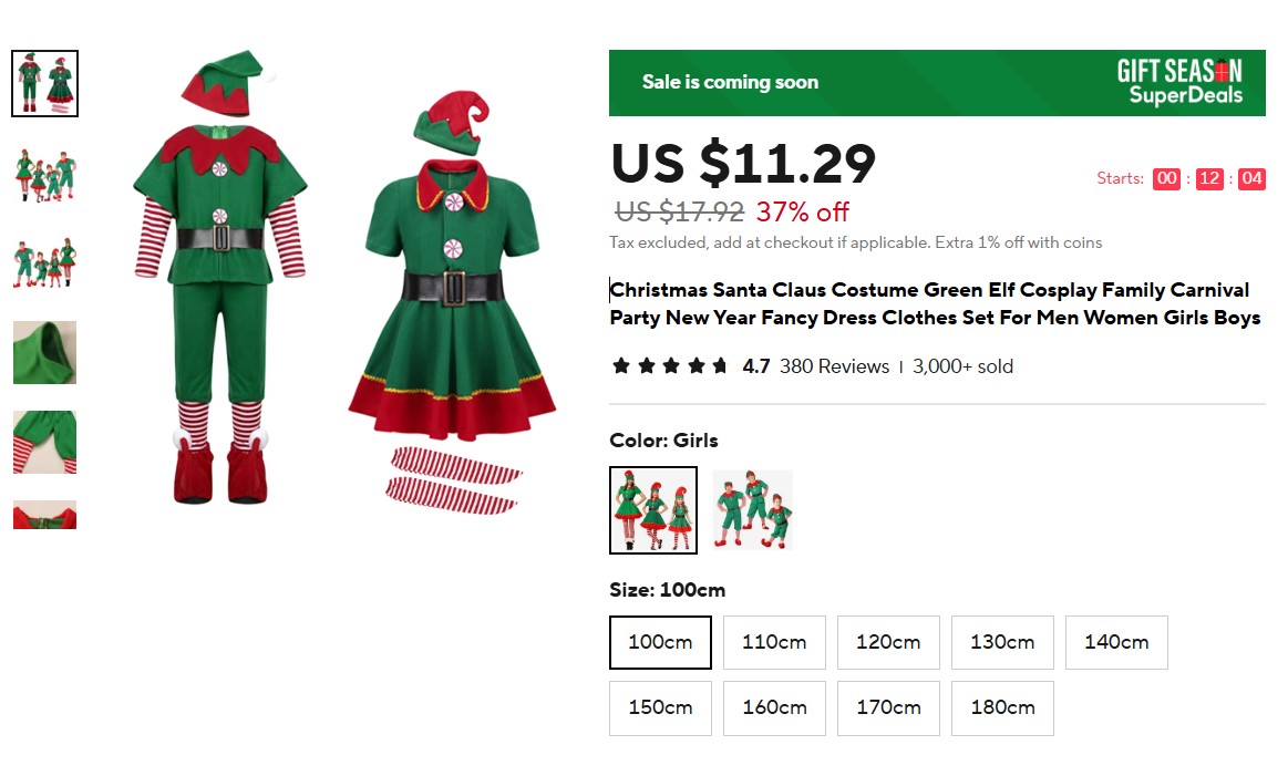 Christmas Santa Claus Costume