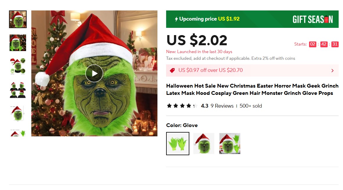 Halloween Hot Sale New Christmas Easter Horror Mask