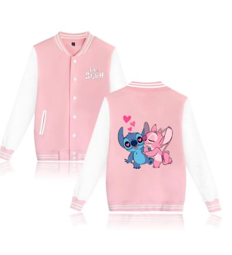 Lilo Stitch Varsity Baseball Bomber Jacket Men Women Hip Hop