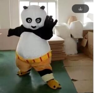 Cosplay Kung Fu Panda and Tiger Mascot Costume