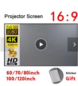 Portable Projector Screen Simple Curtain Anti-Light big size