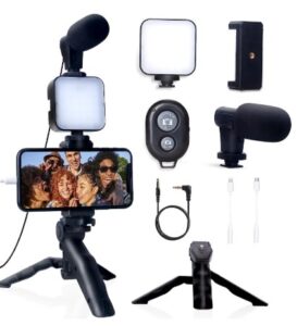 Smartphone Vlogging Kit for iPhone Android with Tripod Mini