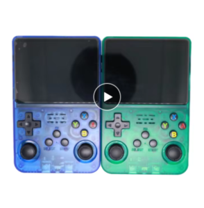 R36S blue and green colour Retro Handheld Game Console Linux