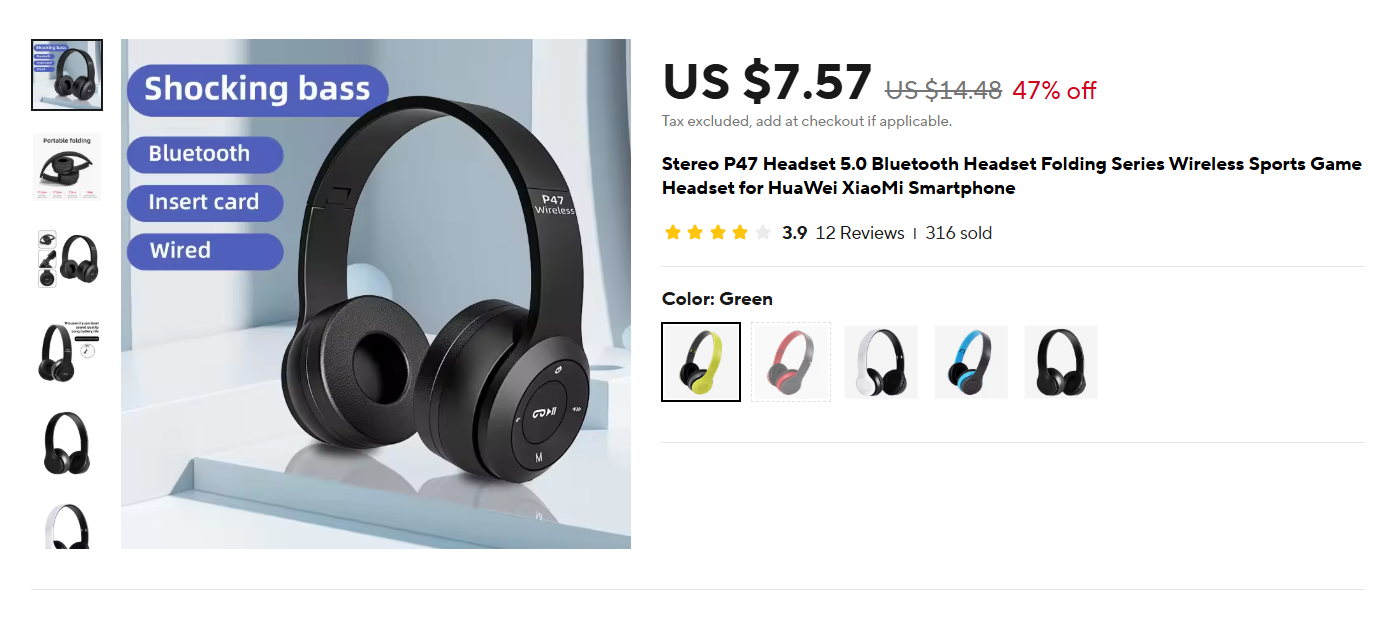 Stereo P47 Headset